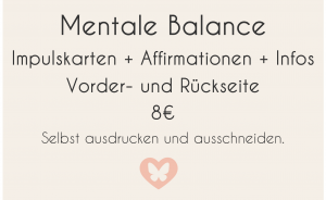 Mentale Balance - Kartenset inklusive Affirmationen und Zusatzinfos